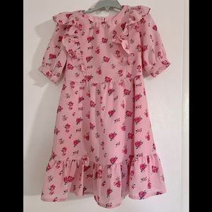 Janie and Jack Pink Dress Size 6 with Flowers